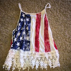 American flag tank top